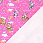 Jersey - Digitale Print Roze Hartjes