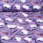 Viskose Popeline - Digitaldruck Blumen Flieder