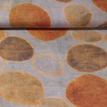 Viskose Popeline - Digitaldruck Vintage Kreise Hellbraun