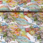 Popeline de viscose - Impression digitale Fleurs fantaisies Maxi Jaune