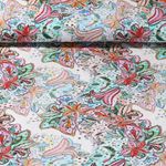 Viskose Popeline - Digitaldruck Fantasieblumen Pastell Multicolor