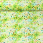 Popeline de viscose - Impression digitale Bulles colorées Vert pomme