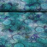 Viskose Popeline - Digitaldruck Kringel Grün