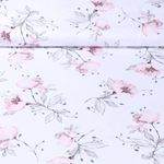 Gütermann Baumwolle - Bright Side Kollektion Zarte Blumen Weiß