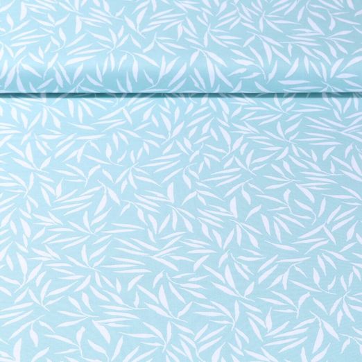 Coton Gütermann - Collection Bright Side Feuilles Bleu glacier