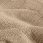 Mussola di cotone slub - tinta unita sabbia