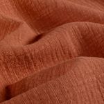 Mussola di cotone slub - tinta unita legno di rosa