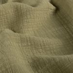 Mussola di cotone slub - tinta unita oliva