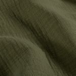 Mussola di cotone slub - tinta unita kaki