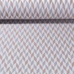 Outdoorstoff - Teflonbeschichtet Jacquard Rauten Beige Grau