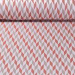 Outdoorstoff - Teflonbeschichtet Jacquard Rauten Beige Terracotta