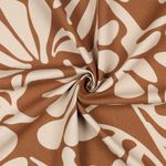 Lona de algodón - Hojas vintage Cognac