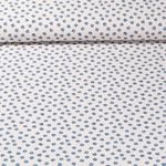 Cretonne de coton vintage - Fleurs Beige Bleu