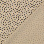 Bomuldscretonne - Blomster Beige Blå