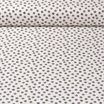 Baumwoll-Cretonne Vintage - Blümchen Beige Schwarz