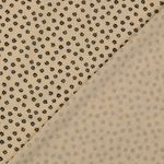 Bomuldscretonne - Blomster Beige Sort