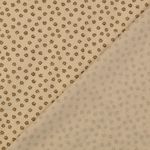 Bomulds-Cretonne - Blomster Beige Sand