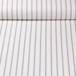 Baumwoll-Cretonne Vintage - Streifen Beige Blau