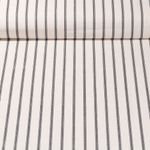 Baumwoll-Cretonne Vintage - Streifen Beige Schwarz
