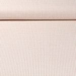 Baumwoll-Cretonne Vintage - Karo Beige Sand