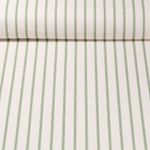 Baumwoll-Cretonne Vintage - Streifen Beige Grün