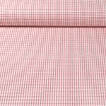 Baumwoll-Cretonne Vintage - Karo Beige Rot