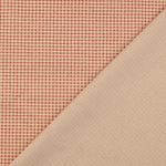 Bomullscretonne Vintage - Rutig Beige Röd