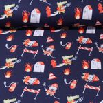 Jersey - Digitaldruck Feuerwehr Tiere Navy