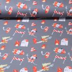 Jersey - Digitaldruck Feuerwehr Tiere Grau