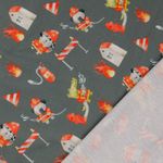 Jersey – Digitale print Brandweerdieren grijs