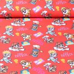 Jersey Impression digitale - Pat Patrouille - Fleurs Rouge