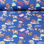 Jersey Impression digitale - Pat Patrouille - Fleurs Bleu