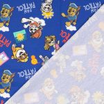 Jersey - Digitale Print Blauwe Bloemen