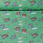 Jersey - Digitaldruck Paw Patrol Herzen Grasgrün