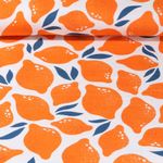 Ekologisk muslin - Hamburger Liebe digitaltryck Al Lago Limone Orange