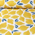 Ekologisk muslin - Hamburger Liebe Digitalt tryck Al Lago Limone Gul