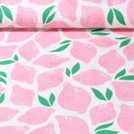 Ekologisk muslin - Hamburger Liebe Digitalt tryck Al Lago Limone Rosa