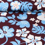 Bio Jersey - Hamburger Liebe Digitaldruck Al Lago Fiori Dunkelrot