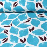 Ekologisk Jersey - Hamburger Liebe Digitalt tryck Al Lago Limone Turkos