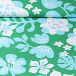 Bio Baumwoll-Satin - Hamburger Liebe Digitaldruck Al Lago Fiori Grün