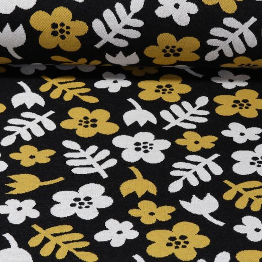 Jersey jacquard bio - Hamburger Liebe Al Lago Salute Noir