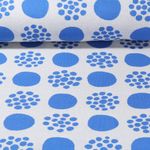 Jersey jacquard bio - Hamburger Liebe Al Lago Punti Double face Bleu-0