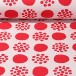 Jersey jacquard bio - amour hambourgeois Al Lago Punti Doubleface Rouge