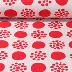 Jersey jacquard bio - Hamburger Liebe Al Lago Punti Double face Rouge-0