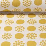 Jersey jacquard bio - amour hambourgeois Al Lago Punti Doubleface jaune