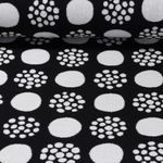 Jersey jacquard bio - amour hambourgeois Al Lago Punti Doubleface Noir