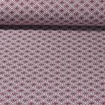 Jersey jacquard bio - amour hambourgeois Al Lago Rhomb Knit rouge foncé