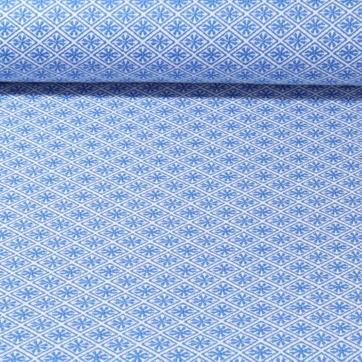 Jersey jacquard bio - Hamburger Liebe Al Lago Rhomb Knit Bleu