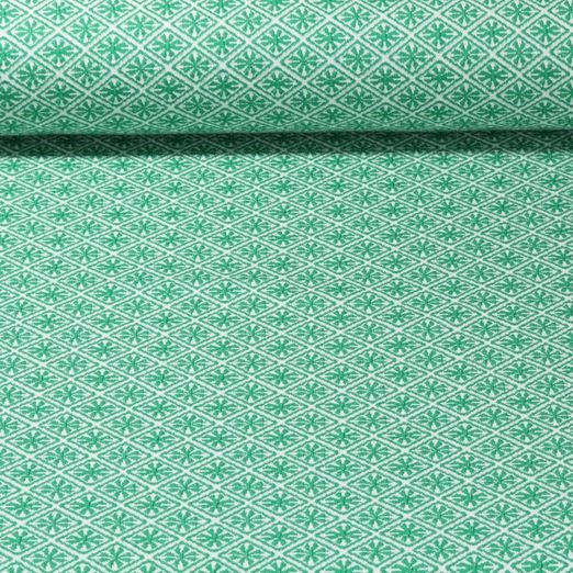 Jersey jacquard bio - Hamburger Liebe Al Lago Rhomb Knit Vert