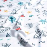 Tissu sport et maillot de bain – impression numérique sous-marine blanc UPF50 recyclé